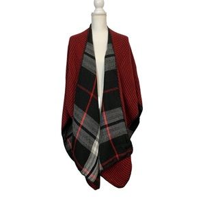 WOOLRICH Plaid Reversible Wrap Shawl Sz One Size